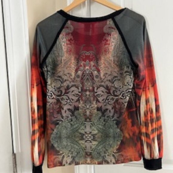 Women's Shirt Top (Brand: New Directions Weekend) Long Sleeve Multicolor Small - Picture 3 of 3